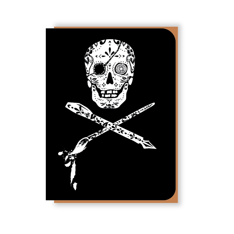 Two Hands Made- Jolly Roger all occasion card, especially for any artist friend! 