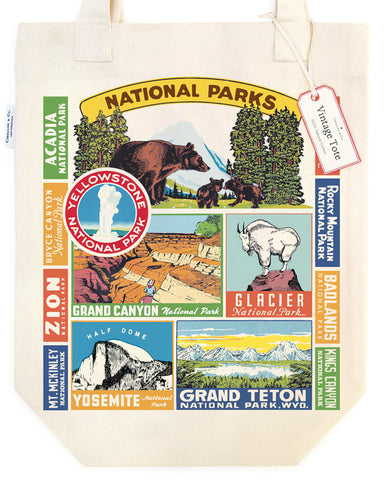 Cavallini & Co. National Parks Cotton Tote Bag