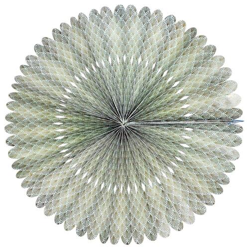 Handmade Lokta Paper Rosette- Decorative Scallop- 16 Inch