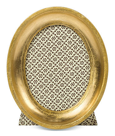 Cavallini & Co. 3 Inch Oval Gold Leaf Florentine Frame