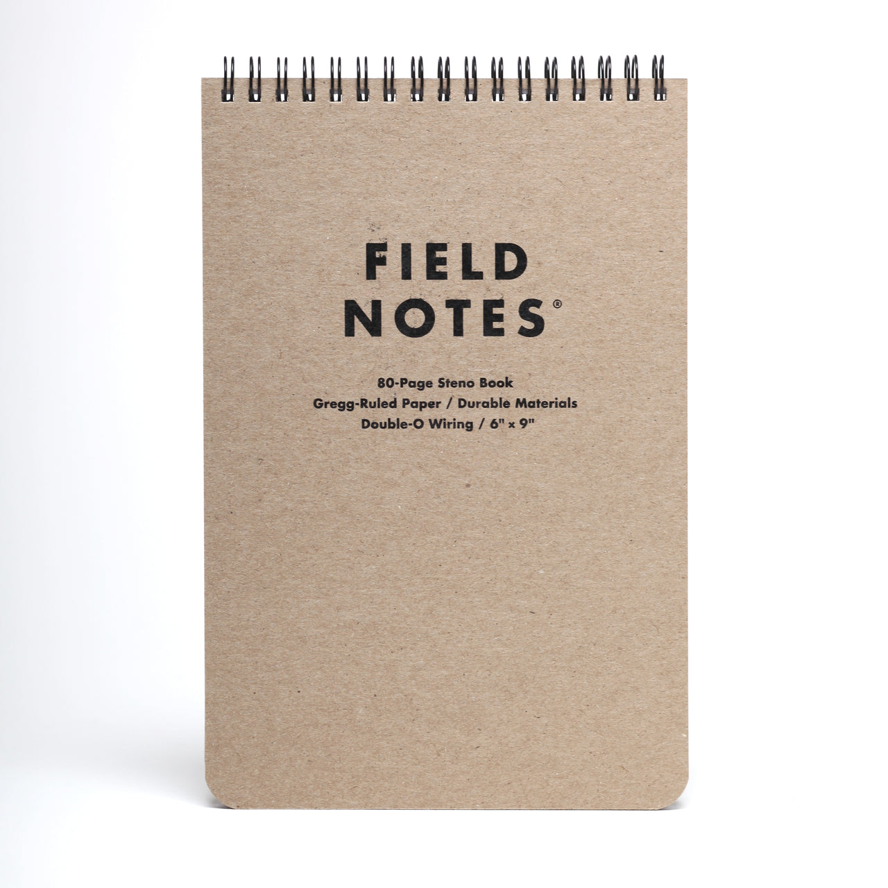 Field Notes Steno Pad- 80 pages of fine paper with a top spiral that stays out of the way when you write. 