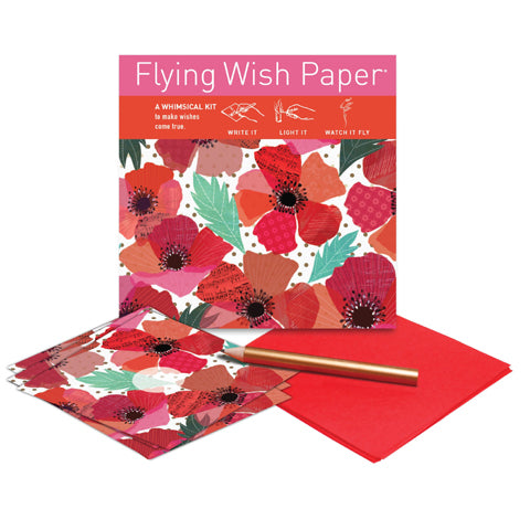 Flying Wish Paper- Poppies