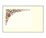 Fiorenza flat card- card measures 2.5 by 3.75 inches (6.3 by 9.5 cm.)  Fiorenza stationery adds a touch of decoration to your note writing.