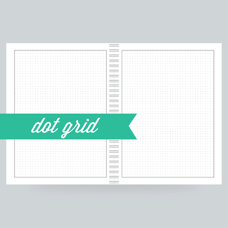 Dot Grid Paper: 130 Pages- Dot Grid on the front & back - 100% Post Consumer Recycled