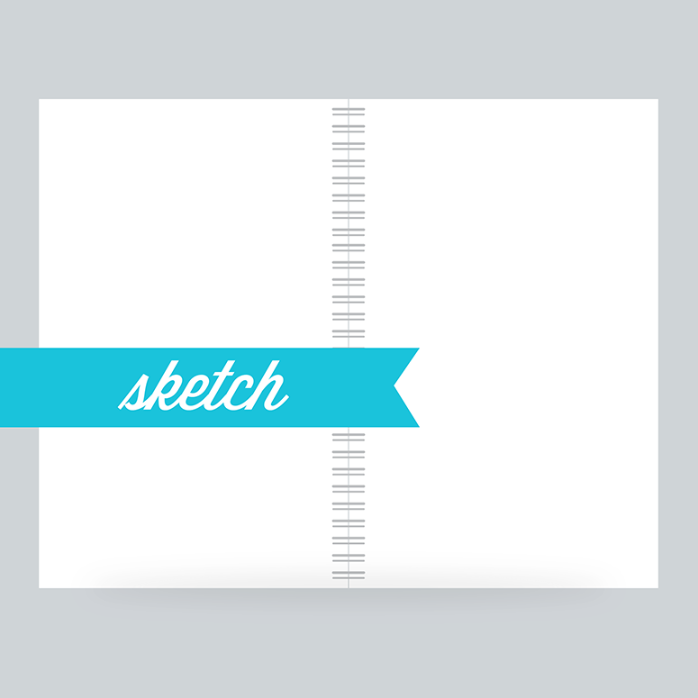 Sketch paper notebook.