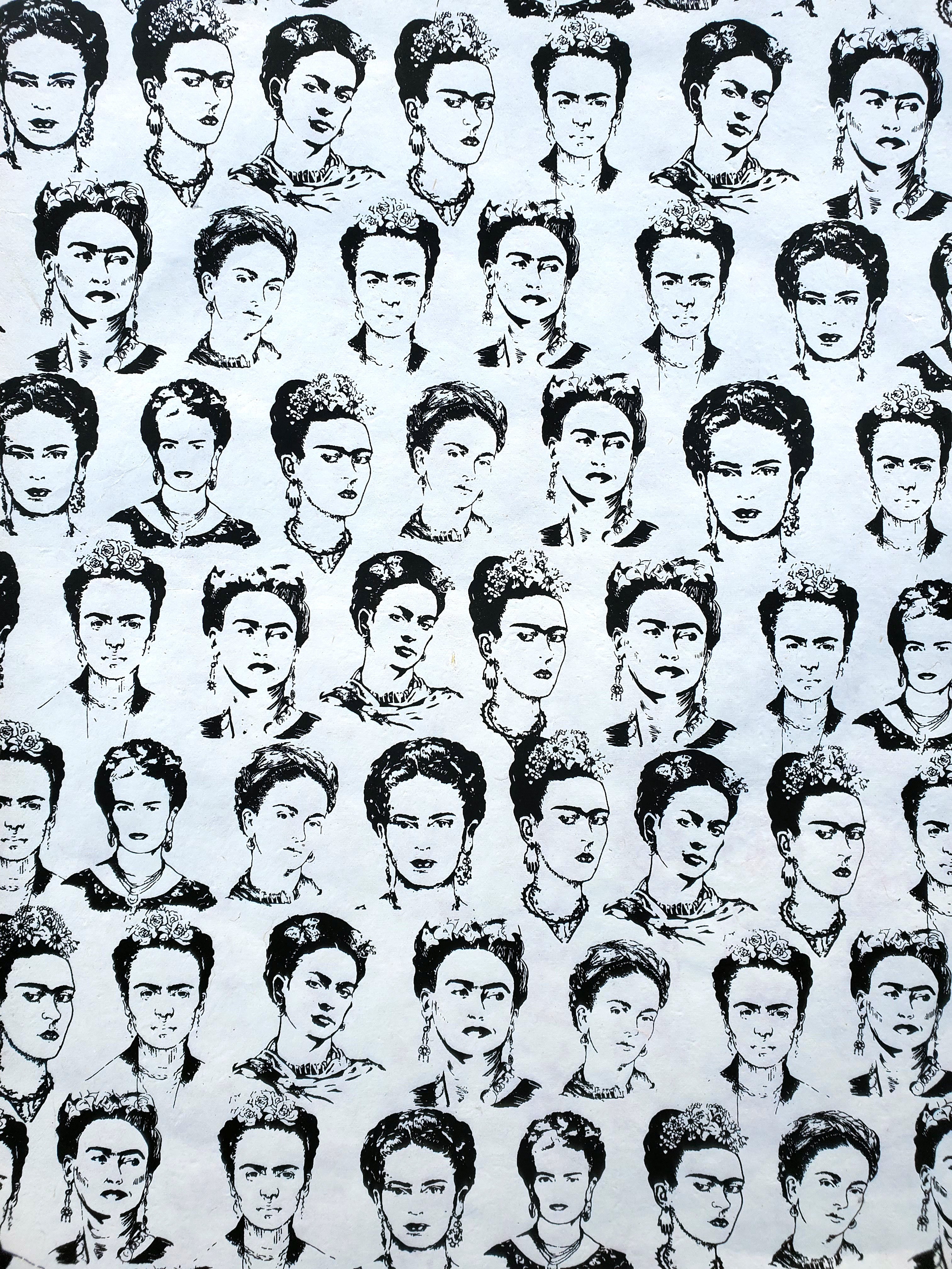 Frida Khalo Lokta Paper- Black on Cream