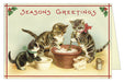 Cavallini & Co. Christmas Cats Blank Single Holiday Card