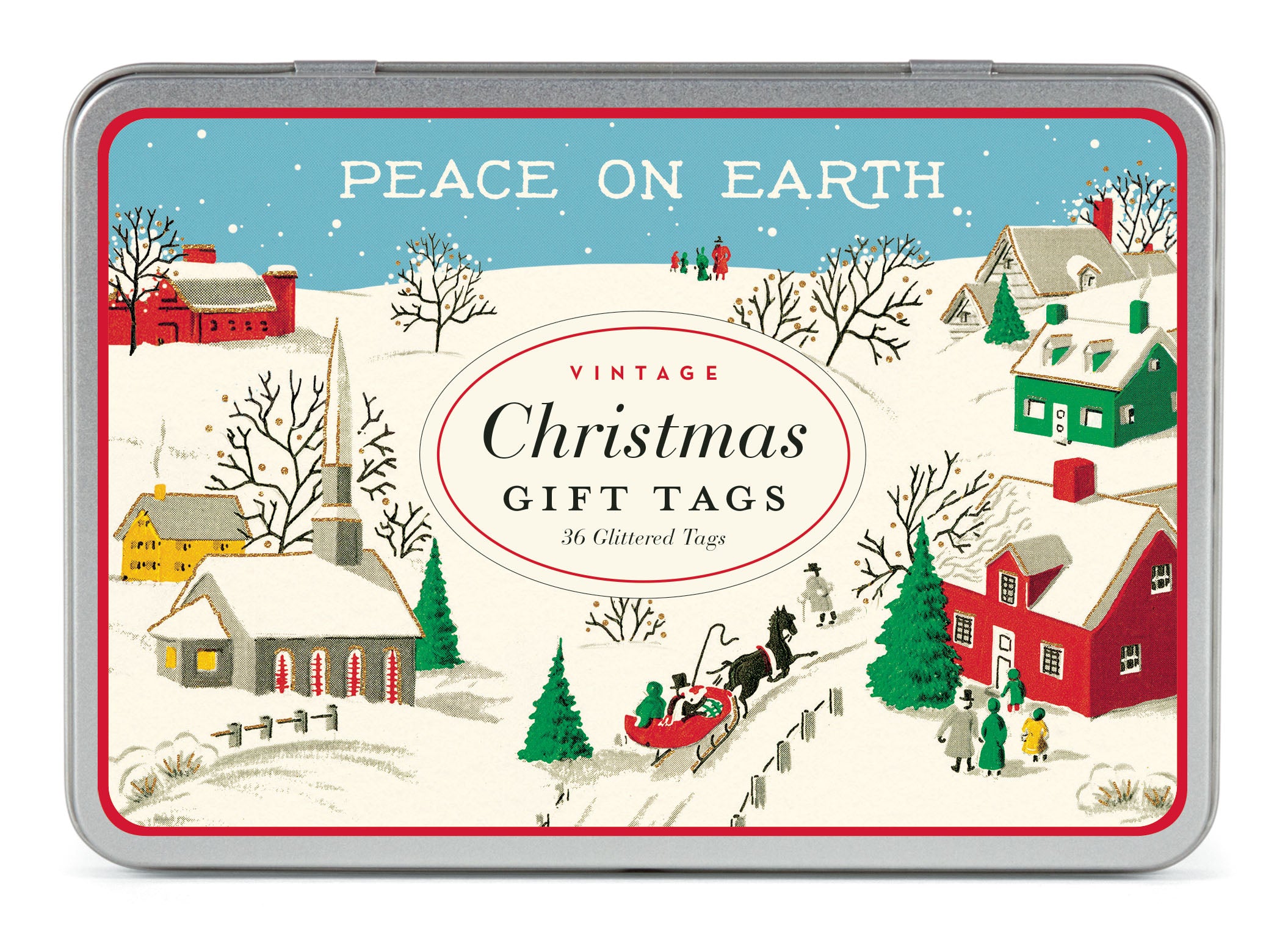 Cavallini & Co. Peace on Earth Glitter Gift Tags