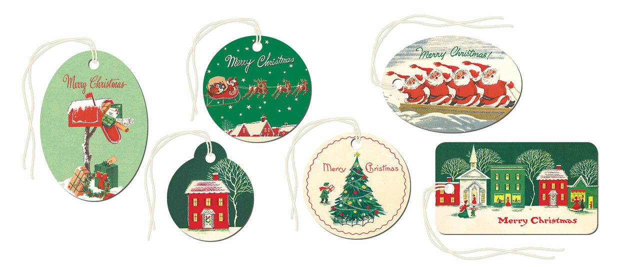 Cavallini & Co. Vintage Home Christmas Glitter Gift Tags