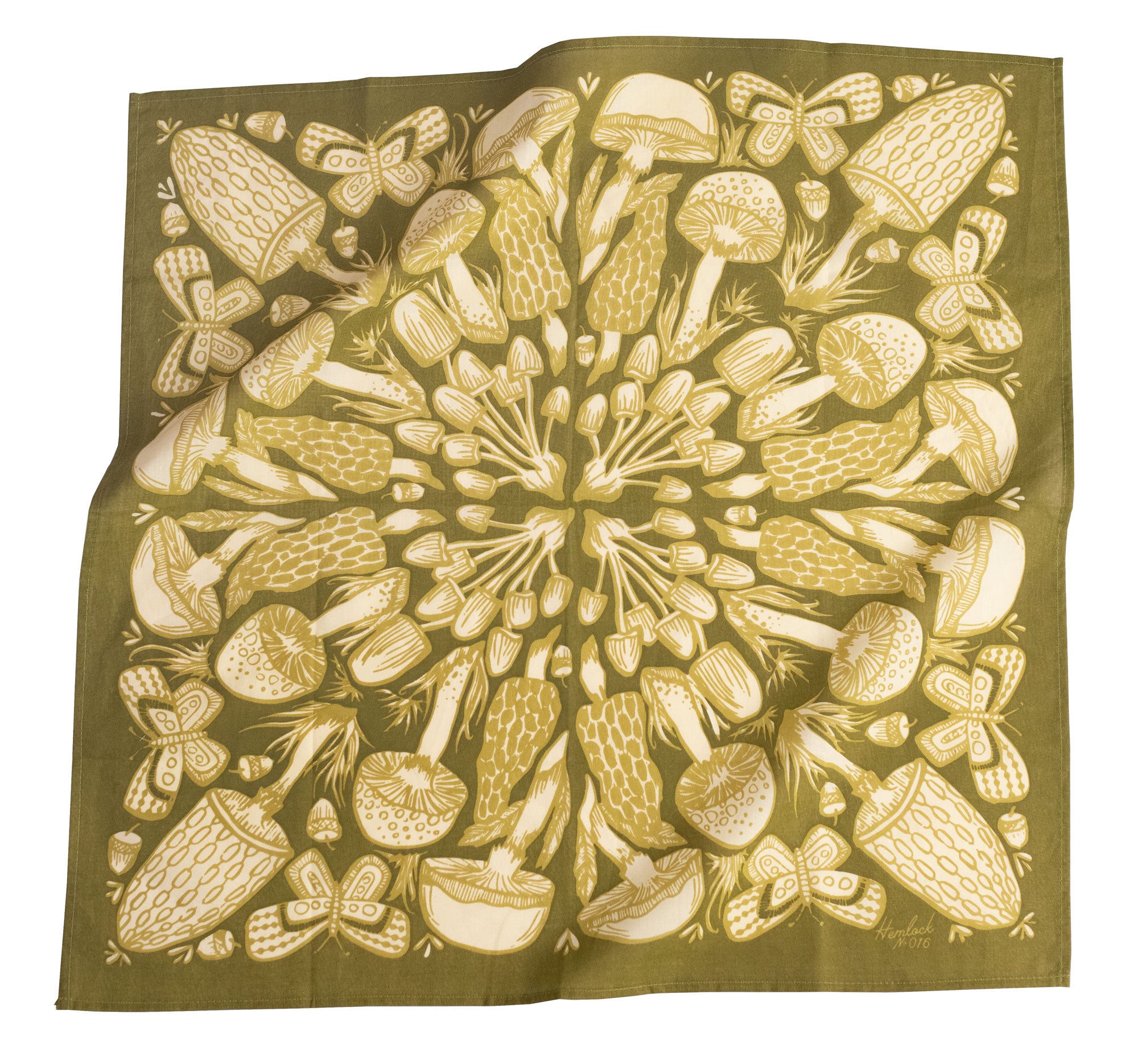 Hemlock Goods Bandana No. 016 Mushrooms