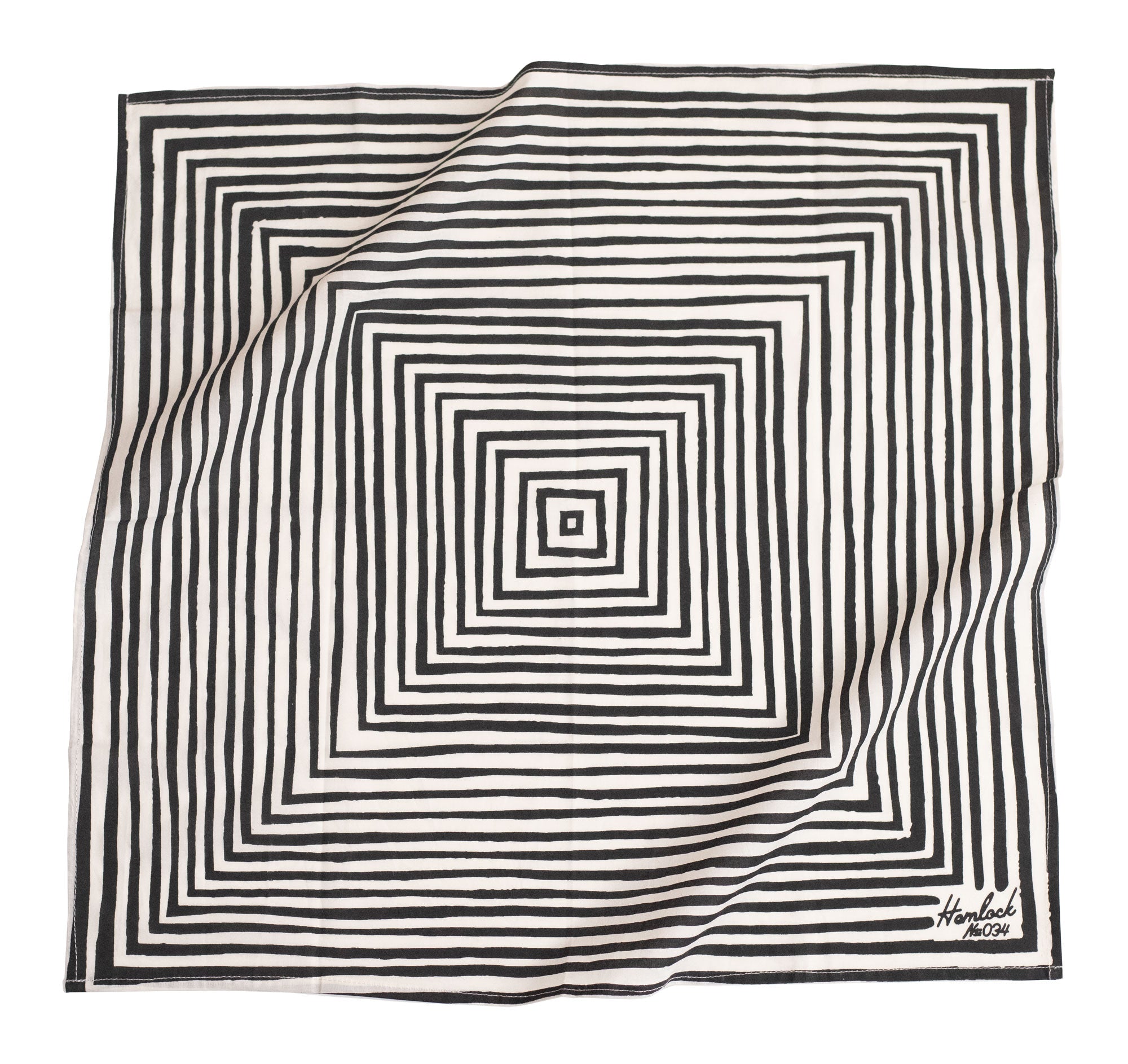 Hemlock Goods Bandana No. 034 Sammie "B"- Black Printing