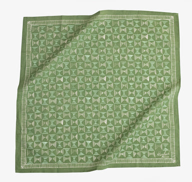 Hemlock bandanas measure 23 x 23 inches.