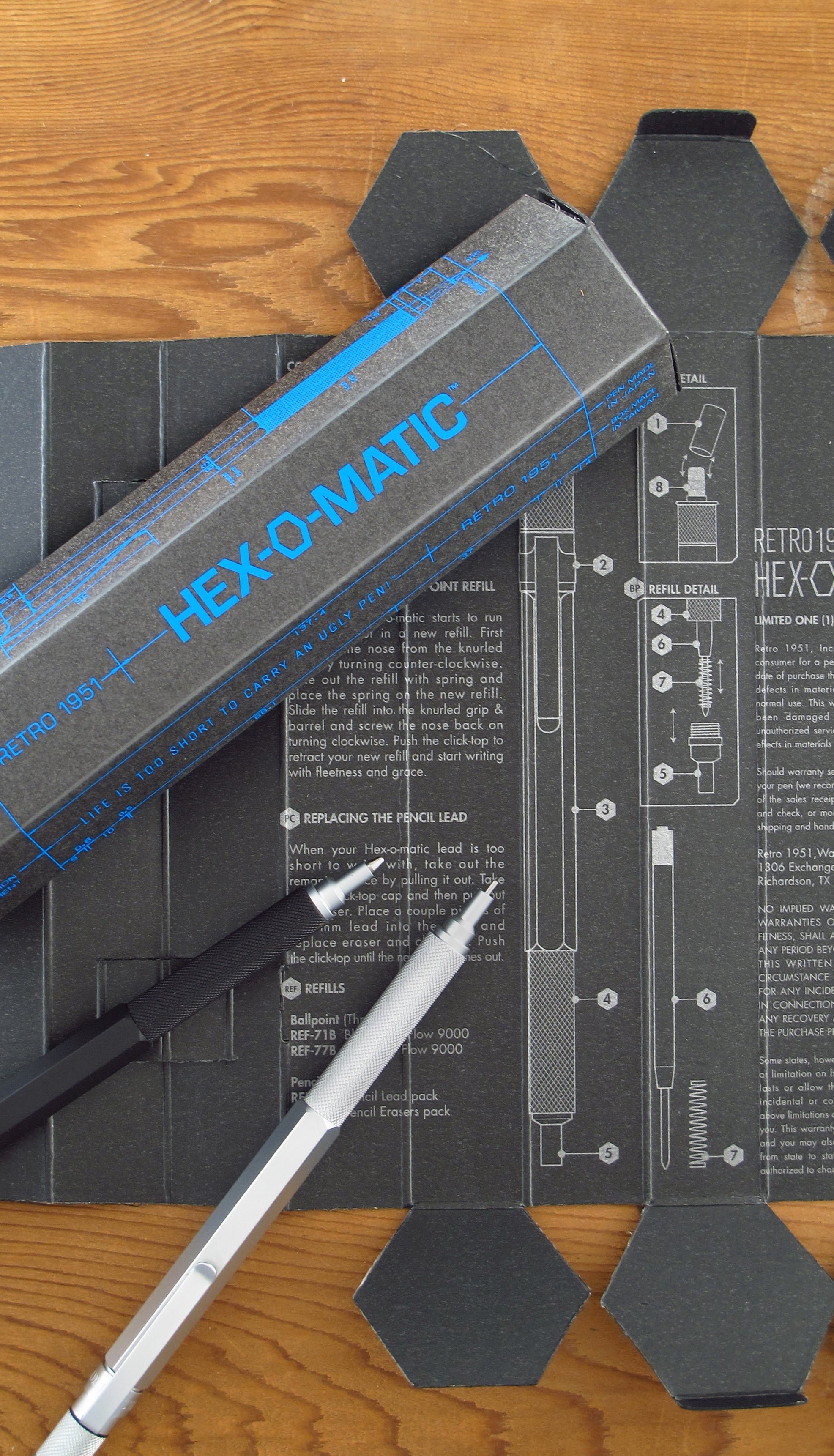 Retro 1951 Hex-o-matic Ballpoint Pen