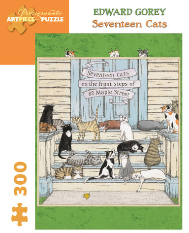 Pomegranate "Seventeen Cats" 300 Piece Puzzle