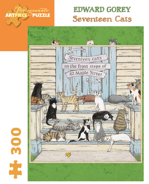 Pomegranate "Seventeen Cats" 300 Piece Puzzle