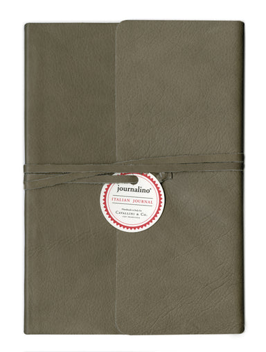 Cavallini & Co. Journalino Slim Leather Journal- Grey Cover