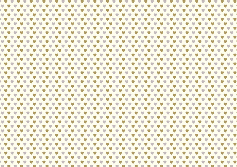 Rossi 1931 Letterpress Gold & Silver Metallic Hearts Italian Paper