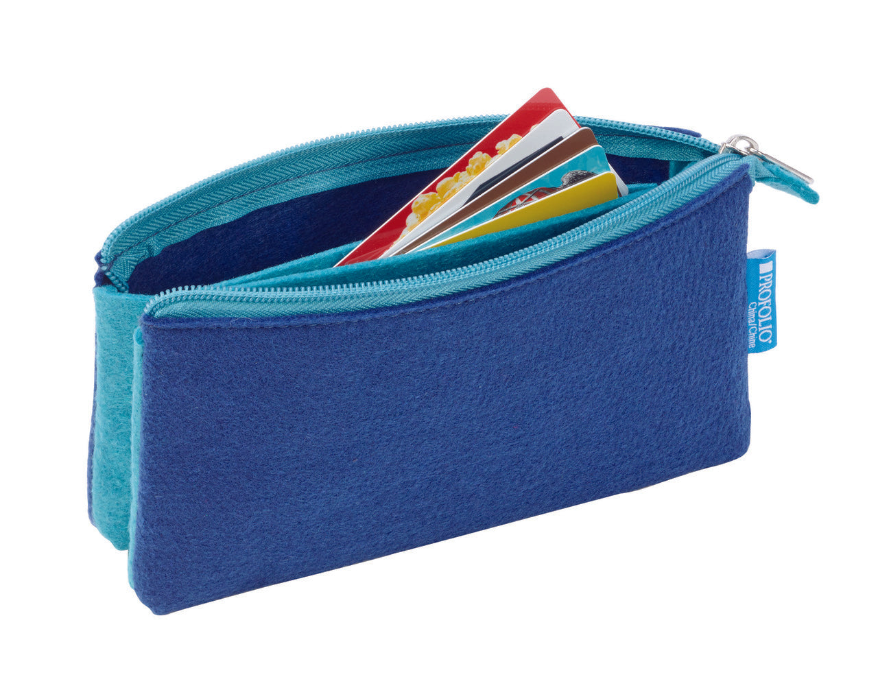 Itoya Profolio Midtown Pouch in Blue/Lagoon- 4x7 inches