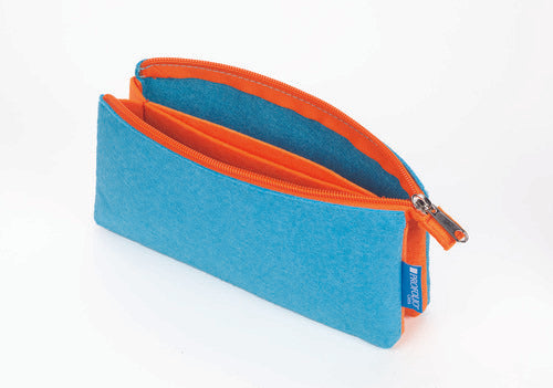Itoya Profolio Midtown Pouch in Ocean/Orange- 4x7 inches
