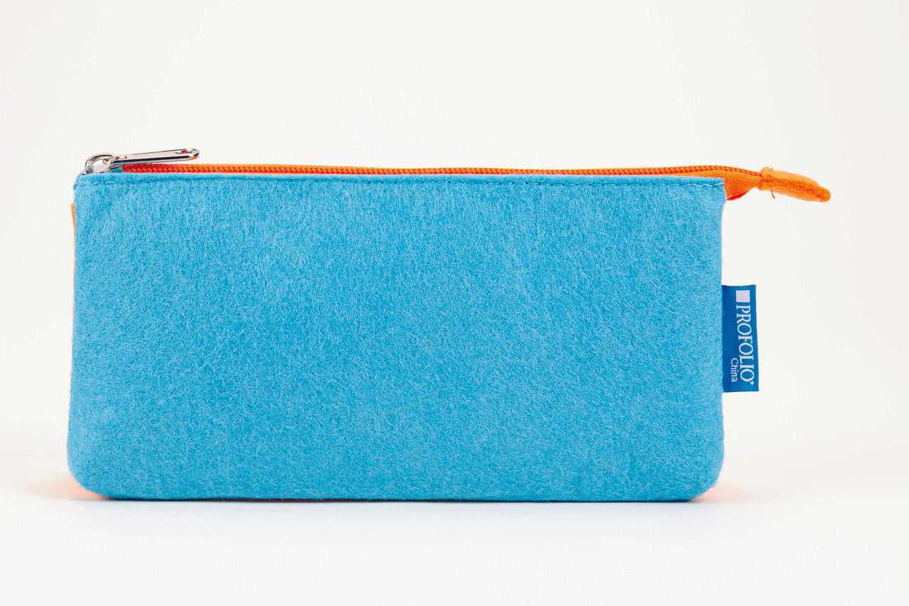 Itoya Profolio Midtown Pouch in Ocean/Orange- 4x7 inches
