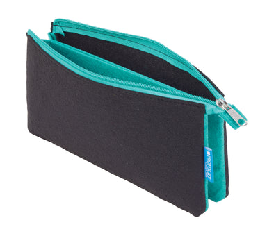 Itoya Profolio Midtown Pouch in Black/Wintergreen- 5x9 inches