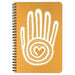 Gold Mano y Corazon Make My Notebook Spiral Bound Journal