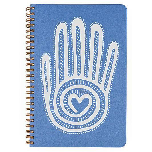 Ocean Blue Mano y Corazon Make My Notebook Spiral Bound Journal