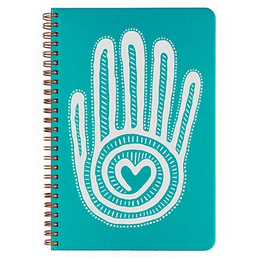 Peacock Mano y Corazon Make My Notebook Spiral Bound Journal