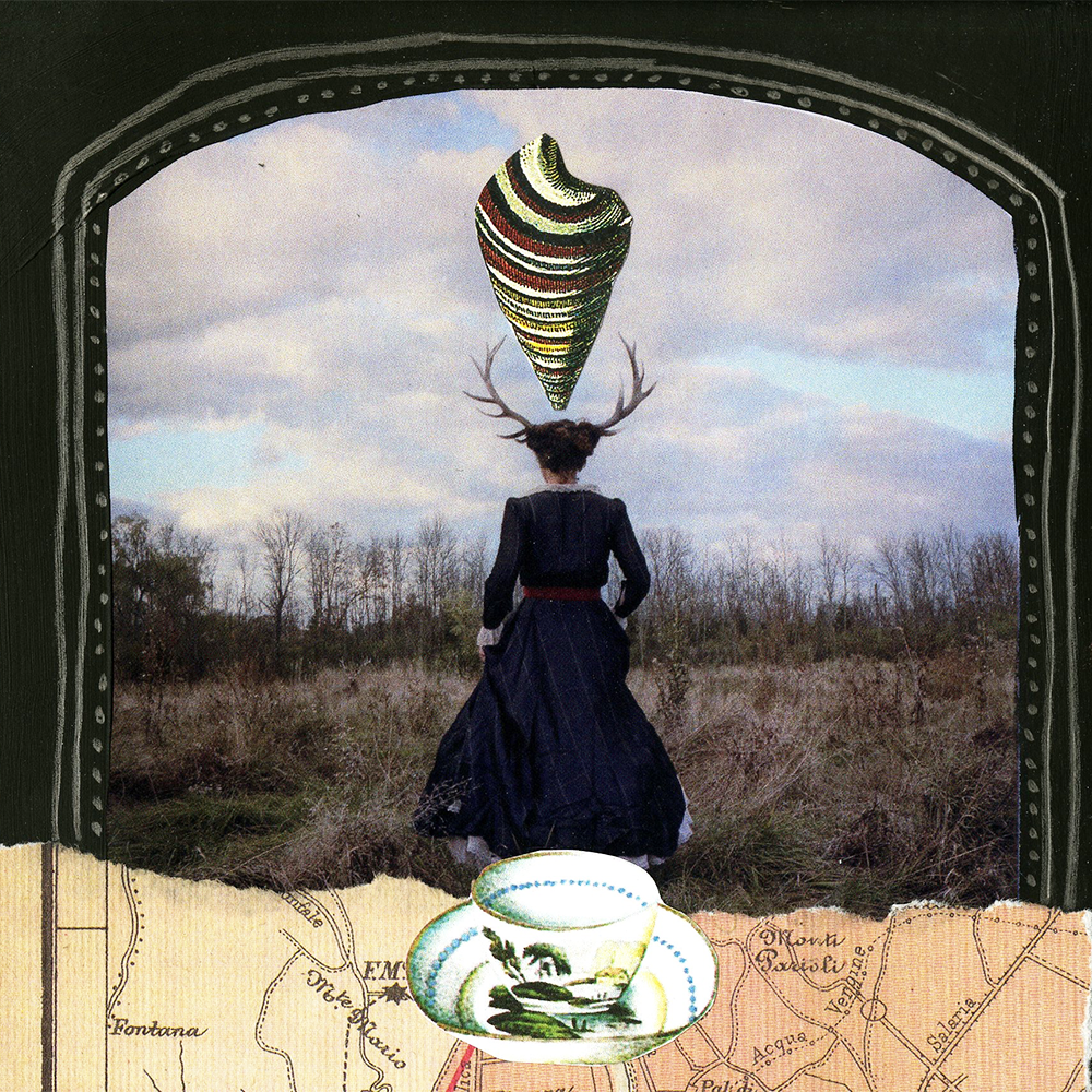 Altered Postcards Class collage sample