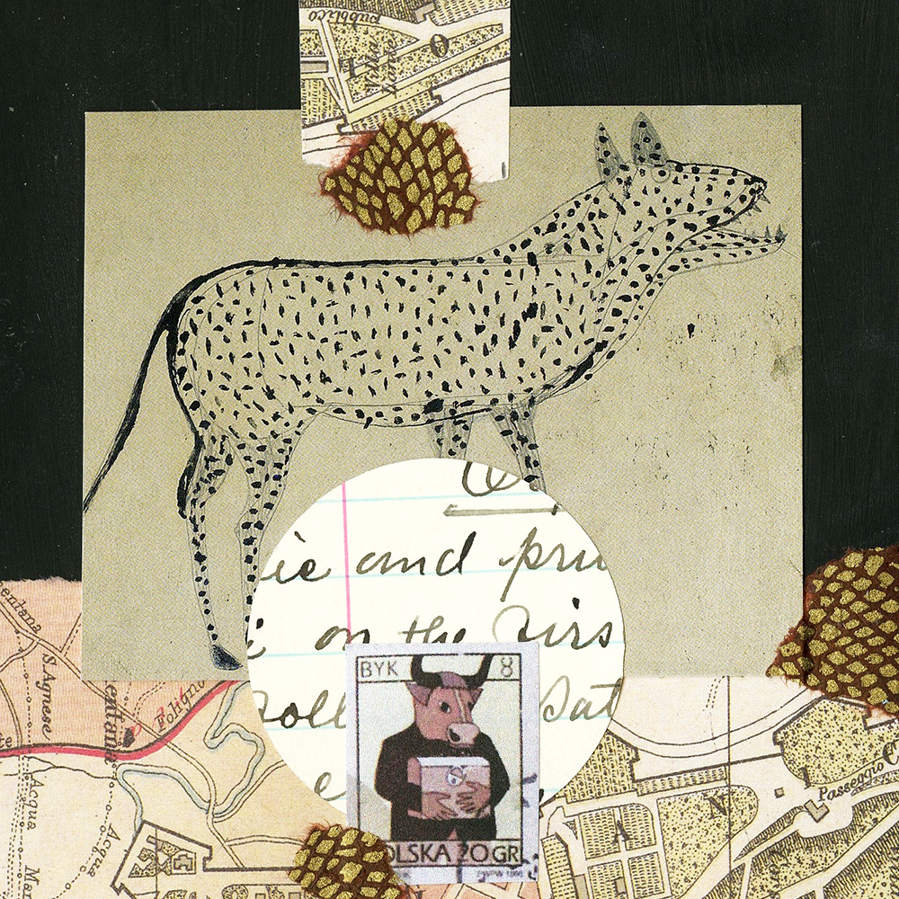 Altered Postcards Class collage sample