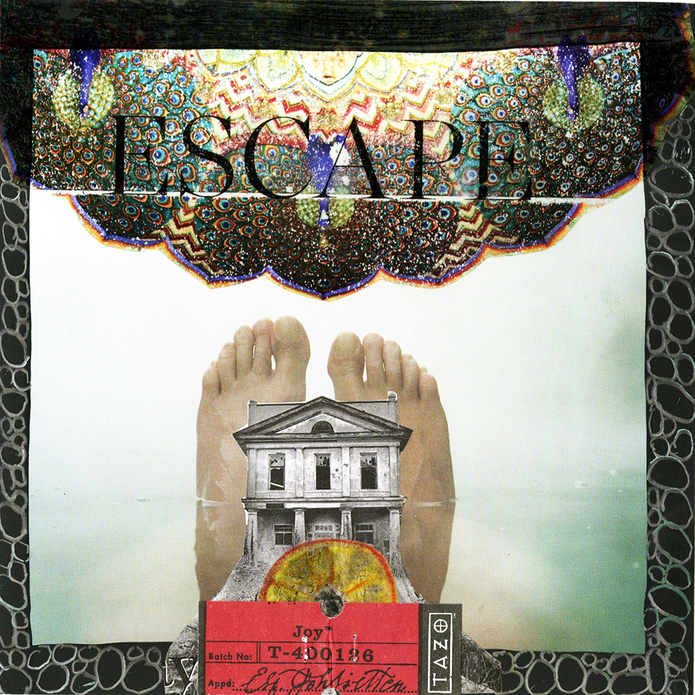 Altered Postcards Class collage sample