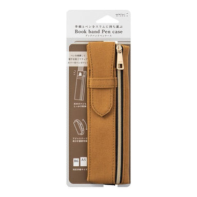 Midori Book Band Pen Case- Tan