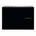 Maruman Mnemosyne Japanese spiral bound note pads feature durable, black plastic covers with rounded corners, bound with twin wire spiral binding.