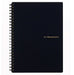 Maruman Mnemosyne Japanese spiral bound note pads feature durable, black plastic covers with rounded corners, bound with twin wire spiral binding.