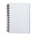 Maruman Mnemosyne Japanese spiral bound note pads feature durable, black plastic covers with rounded corners, bound with twin wire spiral binding.