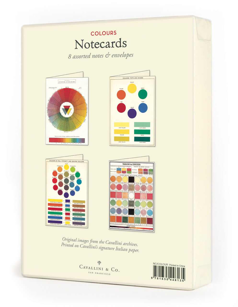 Cavallini & Co. Boxed Notecards includes 8 cards, 2 each of 4 designs. 