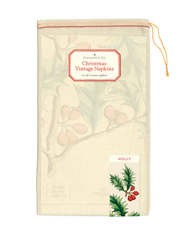 Napkins come packaged in a hand- sewn muslin bag.