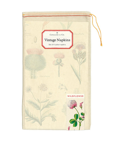 Napkins come packaged in a hand- sewn muslin bag ready for gifting. 