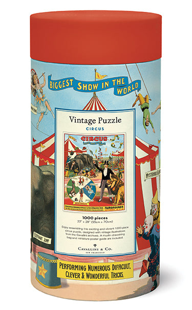 All puzzles are packaged in a 10 inch long cardboard tube, with puzzle pieces safely stored in a muslin bag inside.