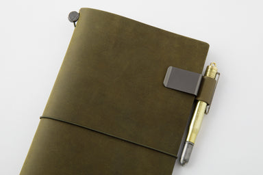 TRAVELER'S COMPANY Accessories- Leather Pen Holder in Olive