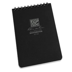 Rite in the Rain Spiral Notebook- Black- 4x6