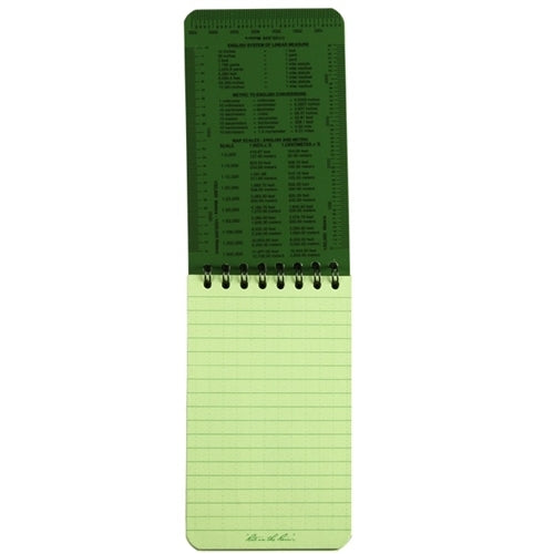 Rite in the Rain Spiral Notebook- Green- 3x5