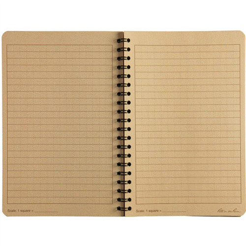 Rite in the Rain Side Spiral Notebook- Desert Tan- 4 5/8" x 7"