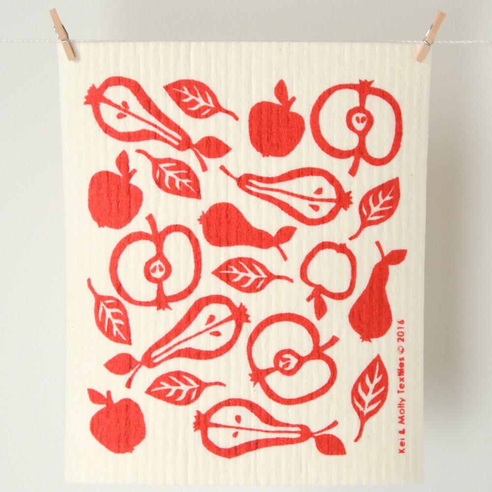 Kei & Molly Eco-friendly Sponge Cloth- Apples & Pears