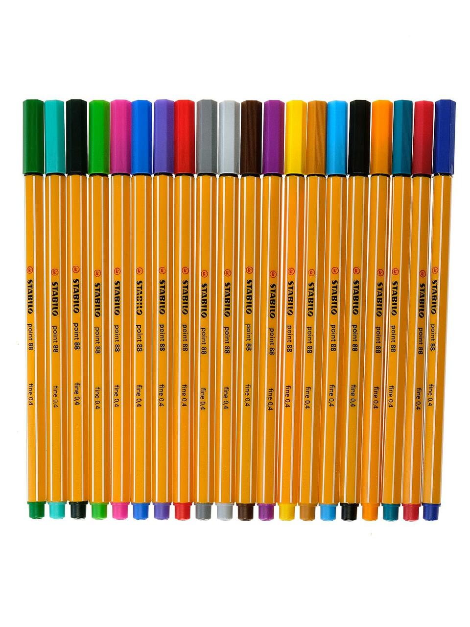 STABILO Point 88 Fineliner Pens- Case of 20 Colors