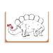 Stegosaurus Hearts Card