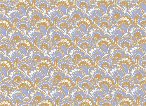 Rossi 1931 Italian Decorative Marbled Paper- Purple/Gold