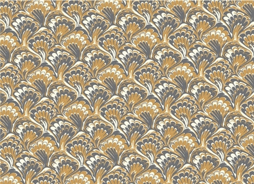 Rossi 1931 Italian Decorative Marbled Paper- Gold/ Silver