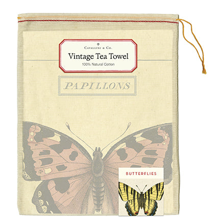 Cavallini & Co. natural cotton tea towels measure 19" x 31.75" (48cm x 80cm).