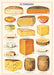Cavallini & Co. Cheese Decorative Wrap features reproductions of vintage cheese images- gorgonzola, camembert, cheddar, stilton and parmesan are just some